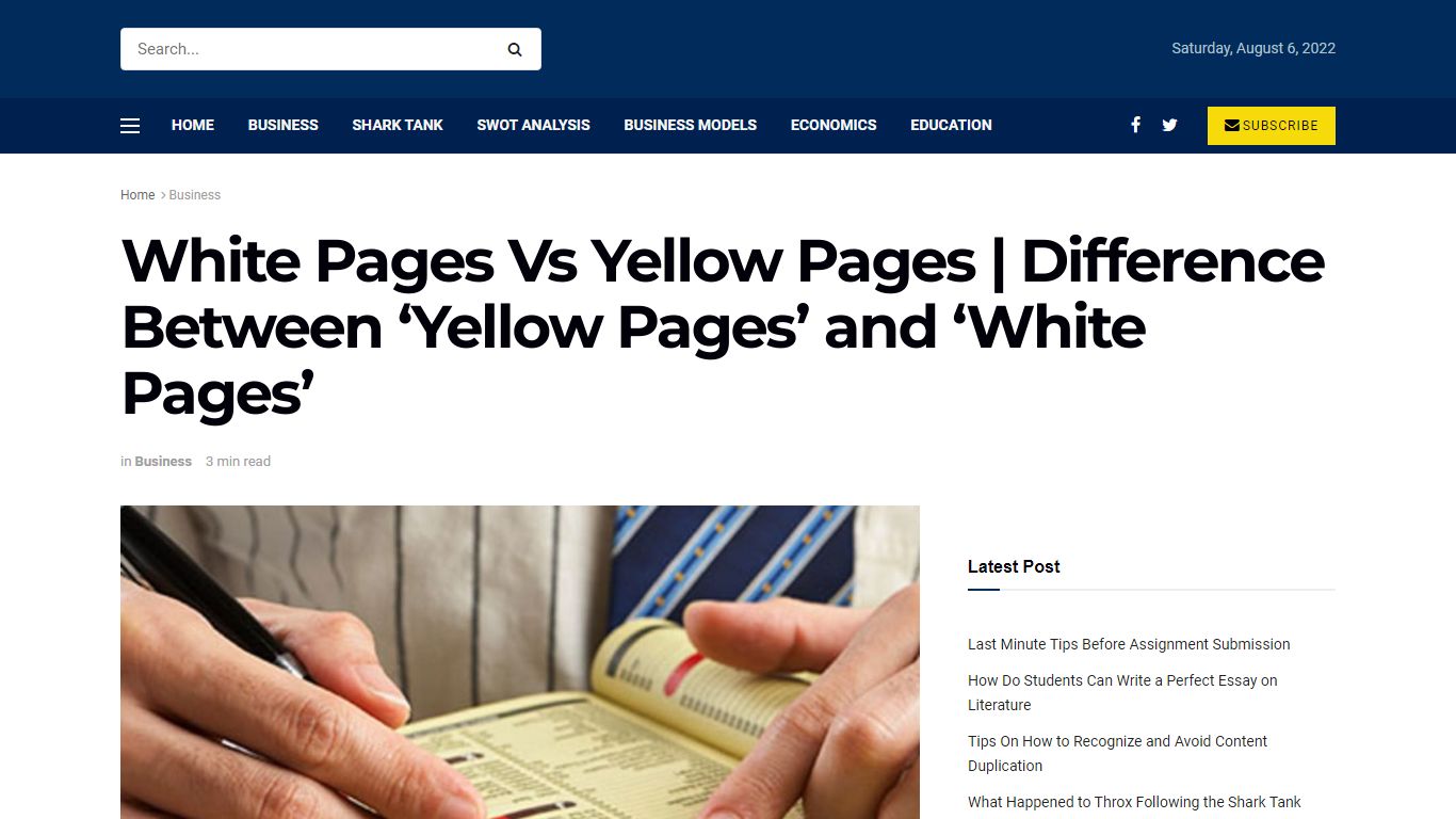 White Pages Vs Yellow Pages | Difference Between ‘Yellow Pages’ and ...